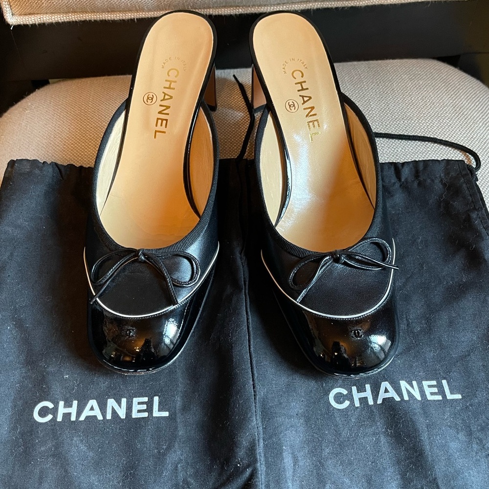 Chanel Black Mule